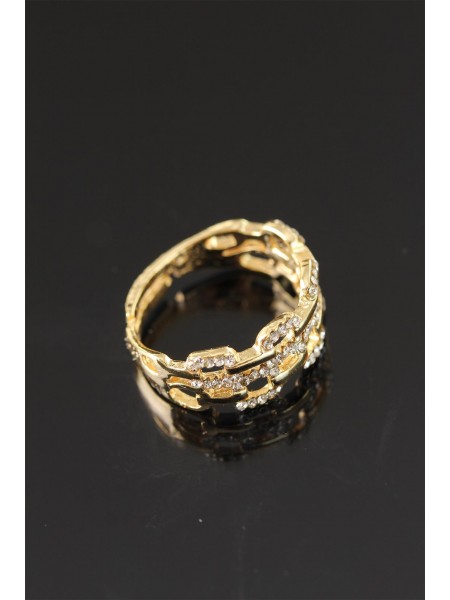 Gold Metal Zirkon Taşlı Şık Tasarım Bayan Yüzük Gold Metal Zirkon Taşlı Şık Tasarım Bayan Yüzük