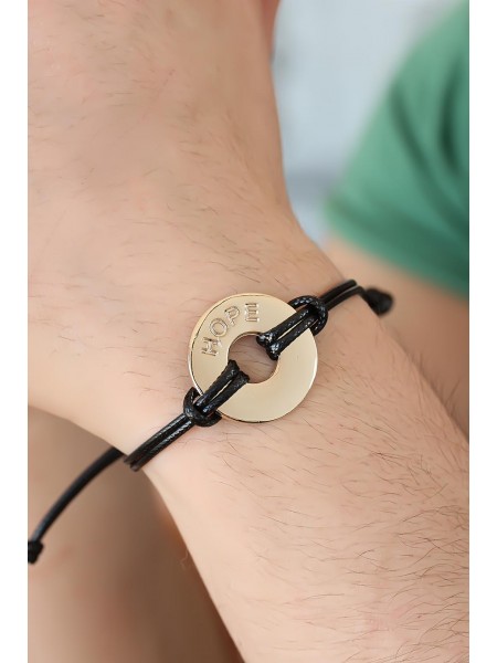 HOPE (Umutlu) Deri İpli Unisex Mood Bileklik