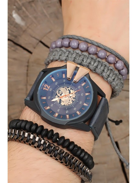 Deri Kordonlu Erkek Saat Kombini Deri Kordonlu Erkek Saat Kombini