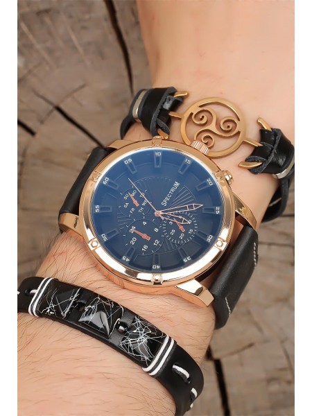 Deri Kordonlu Erkek Saat Kombini Deri Kordonlu Erkek Saat Kombini