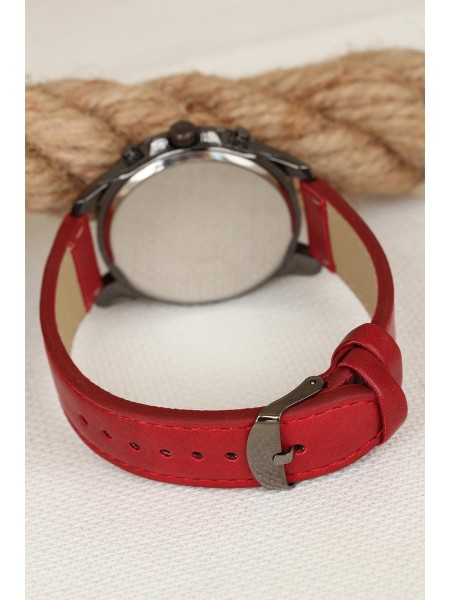 Bordo Renk Deri Kordonlu Füme Metal Spor Kasa Erkek Kol Saati Bordo Renk Deri Kordonlu Füme Metal Spor Kasa Erkek Kol Saati